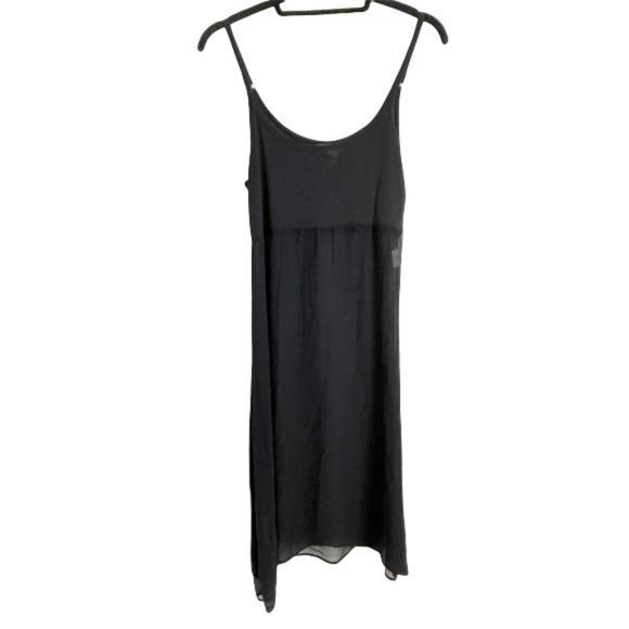 Kristensen du Nord Sheer Sleeveless Scoop Neck Mini Dress Black Size 3 (Large)
